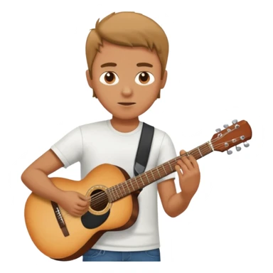 man playing guitar sticker