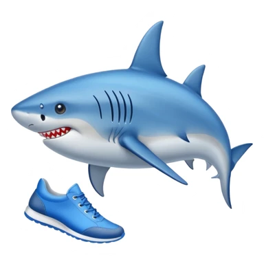 Tiburón con zapatos azules sticker