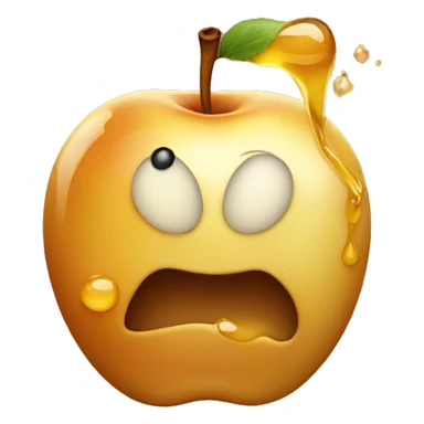 apple dipped in honey new years sticker