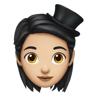 Alice in wonderland with black hair and brown eyes sticker
