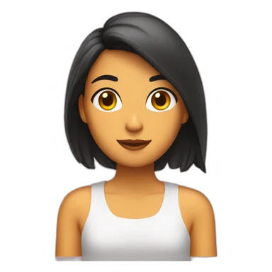 chica morena coleta sticker