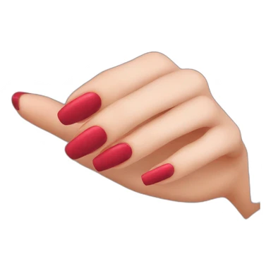 hangloose red nails sticker