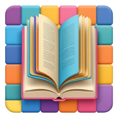 a book with brightly colored wallpaper samples sticker