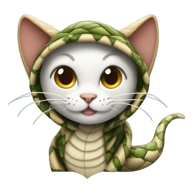 cat in a snake costume sticker