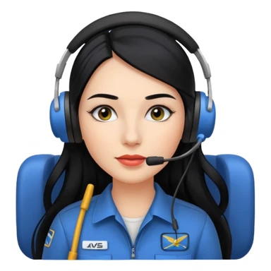 Femme cheveux long noir travaille dans le domaine de l'aéronautique sourcils plus fournis makeup clean sticker