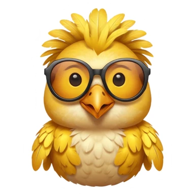 cool happy bird with sunglassess  sticker