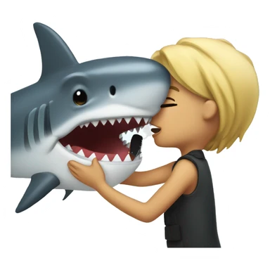 kiss from a shark sticker