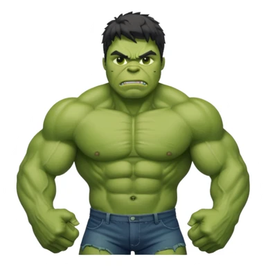 Hulk with a Clean Outfit sticker