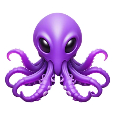 Clash of Clans aesthetic: Cinematic Playful Zerg Alien Emoji, rendered in a 3D vector-style similar to standard emojis with minimal shading and bold, simplified shapes. A compact, isometric, otherworldly creature with insectoid, organic details and subtle, eerie tentacles, softly glowing with a sinister alien charm. Simplified yet unmistakably iconic, highly detailed and consistent, glowing with a soft, spectral radiance and high shine. Stylized with a touch of bio-engineered mischief and a soft glowing outline, capturing the essence of a fearsome extraterrestrial menace with a playful twist! sticker