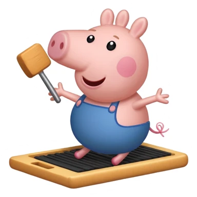Peppa pig doing the griddy sticker