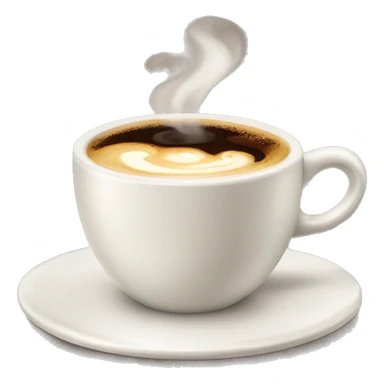 Make a cup of coffe with cream sticker