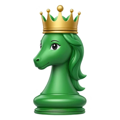 green chess queen piece sticker