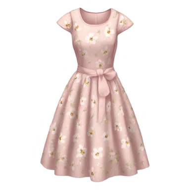 pale pink Vintage flowery dress sticker