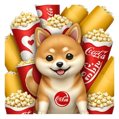 fais moi 20 emoji avec differente reaction avec un shiba inu, qui est mdr, qui pleure, qui mange, qui se roule, qui saute, qui mange du pop corn, qui boit un coca, qui dort les 4 pattes en l'air, et d'autre sticker