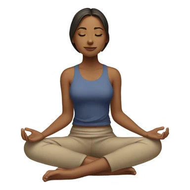 Girl who do meditation  sticker