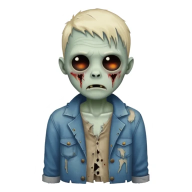 decaying zombie boy sticker