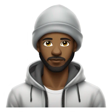 black african egyptian man with afro and beard in streetwear style outfit sticker