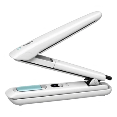 open pastel white hair straightener sticker