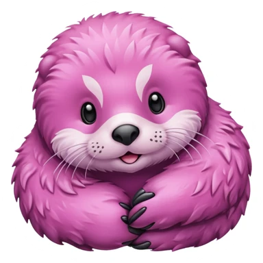 pink sea otter sticker