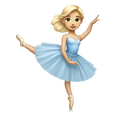Pretty blonde ballerina girl sticker