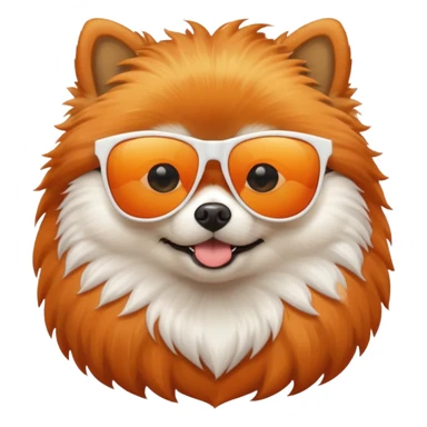 Pomeranian with Sun glasses  sticker