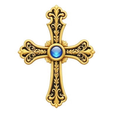 Orthodox cross. Transparent bakgrund. sticker