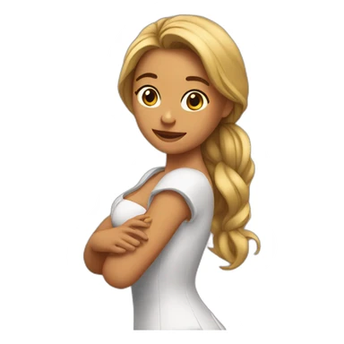 Una chica rezando sticker