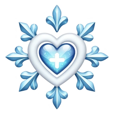 glitter white symbol of health sticker
