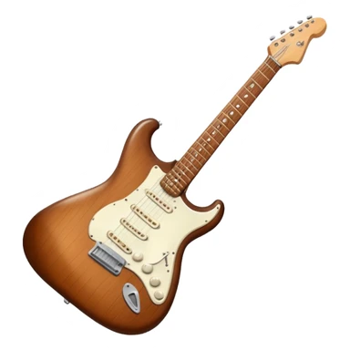 electric guitar strat brown and white squire sticker