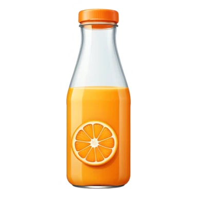 Orange juice bottle sticker