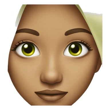 skincare girl green eyes sticker