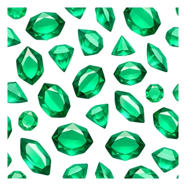 Cinematic Realistic Emerald Emoji, Deep and lush, with a vibrant green hue that catches light, creating a brilliant, sparkling effect across its polished surface. The facets of the gem catch the light in rich, deep reflections, radiating a sense of luxury and nature. Soft glowing outline, capturing the essence of natural beauty and timeless elegance in a vivid emerald. sticker