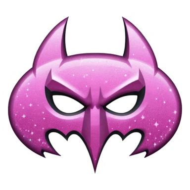 Make a batman logo emoji (girly) sticker