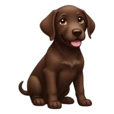 Chocolate labrador puppy happy sticker