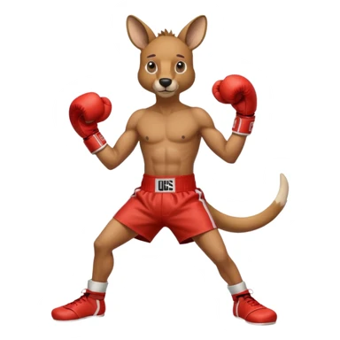 Kangaroo boxer sticker