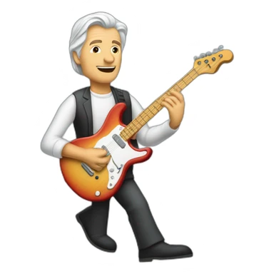 Le guitariste John mclaughlin qui joue de la trompette sticker