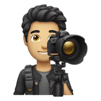 Male Photographer with black hair sticker