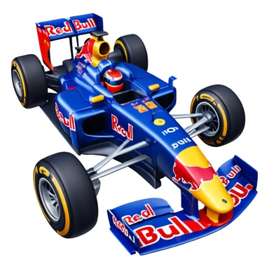 Crea un emoji de carro de red bull f1 sticker