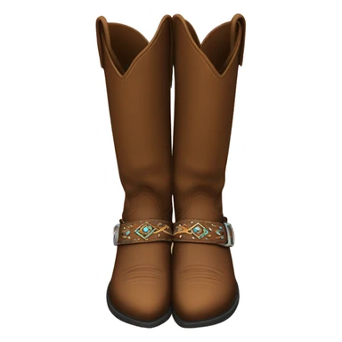 Western Boots Brown  sticker