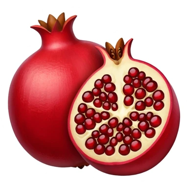 half red pomegranate sticker