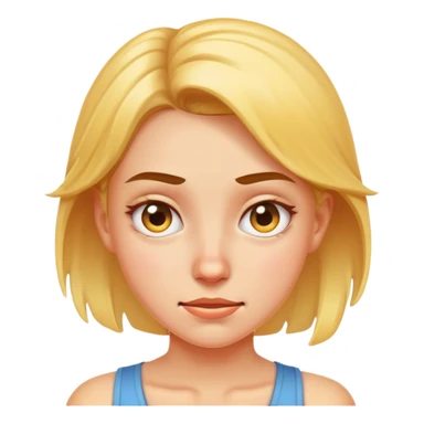 sweating smirking girl sticker