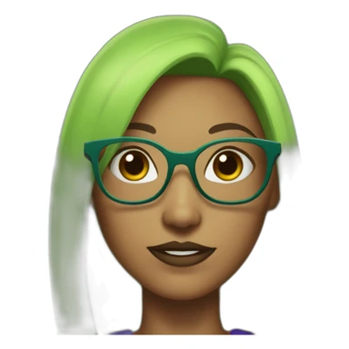 Martian Manhunter girl with glasses sticker
