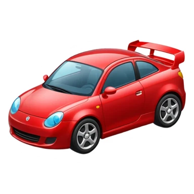 CARRO ROJO  EN DIAGONAL sticker