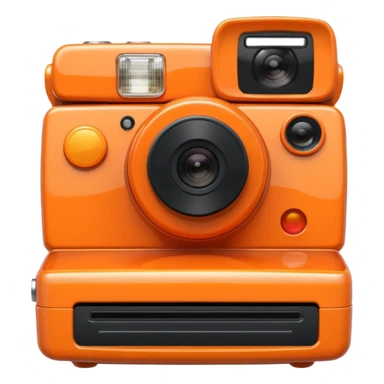 orange Instant Camera sticker