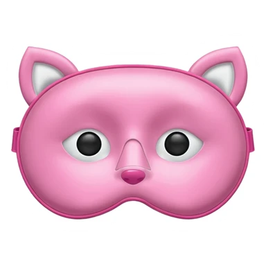 Common Pink sleeping mask with no eye holes  sticker