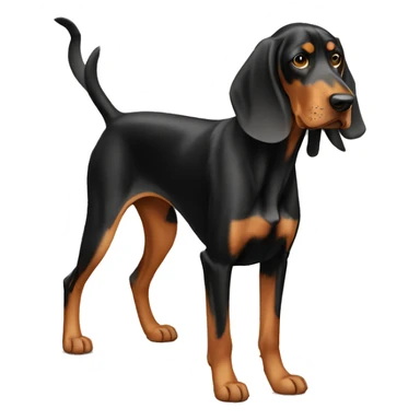 Black And Tan Coonhound Dog Breed Full Body sticker