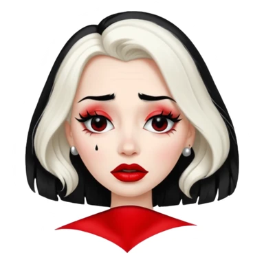 Cruella de vi crying sticker