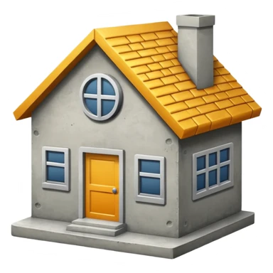 coin concrete house sticker