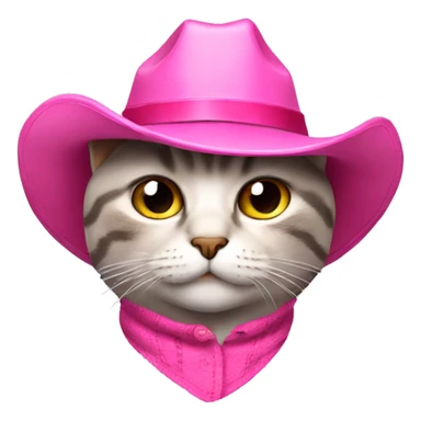 Cat wearing a pink cowboy hat  sticker