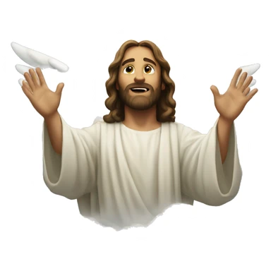 Jesus coming down from heaven  sticker